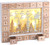 BRUBAKER Reusable Wooden Advent Calendar to Fill - Flying Santa Claus with LED Lighting - DIY Christmas Calendar 13.98 x 2.36 x 10.63 inches