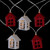 10 B/O LED Warm White Metal House Christmas Lights - 6.5' Clear Wire