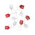 10 B/O LED Warm White Metal House Christmas Lights - 6.5' Clear Wire