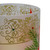 10" Hand-Painted Red Poinsettias and Gold Flameless Glass Christmas Candle Holder