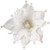 Beaded Feather Poinsettia Artificial Christmas Pick - 13.75" - White
